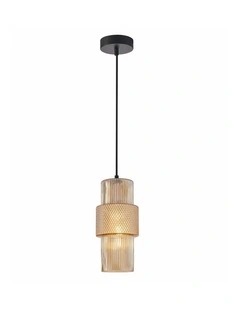 Hueca Interior Double Cylinder Ribbed with Segment Pendant Lights