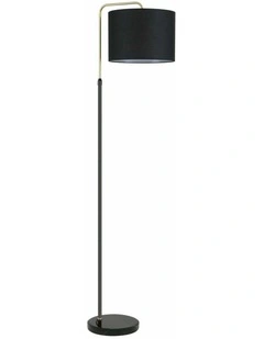 Arriba Drum Shade with Marble Base Height Adjustable Floor Lamps