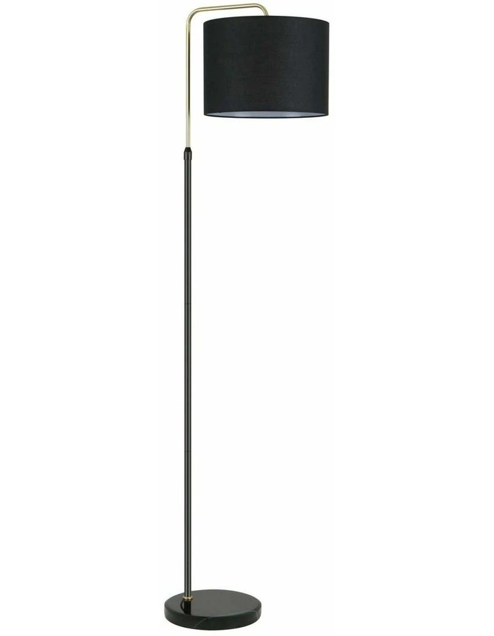 Arriba Drum Shade with Marble Base Height Adjustable Floor Lamps image 1