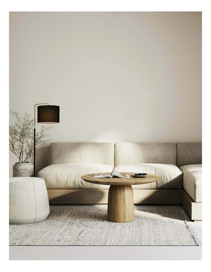Arriba Drum Shade with Marble Base Height Adjustable Floor Lamps image 2