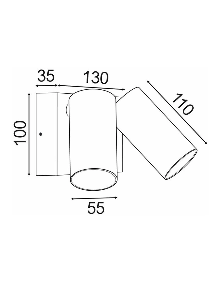 Surface Mounted LED Tri-CCT Double Adjustable Wall/Pillar Light (Matte Black) IP65 image 2