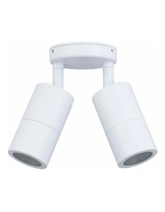 GU10 Exterior Wall Pillar Spot Lights (White Aluminium) IP65