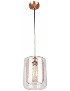 Tono Mesh Internal & Clear Glass Oblong Pendant Lights
