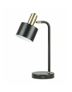 Flotar Interior Cylinder Iron Shade with Antique Brass Highlight Table Lamps