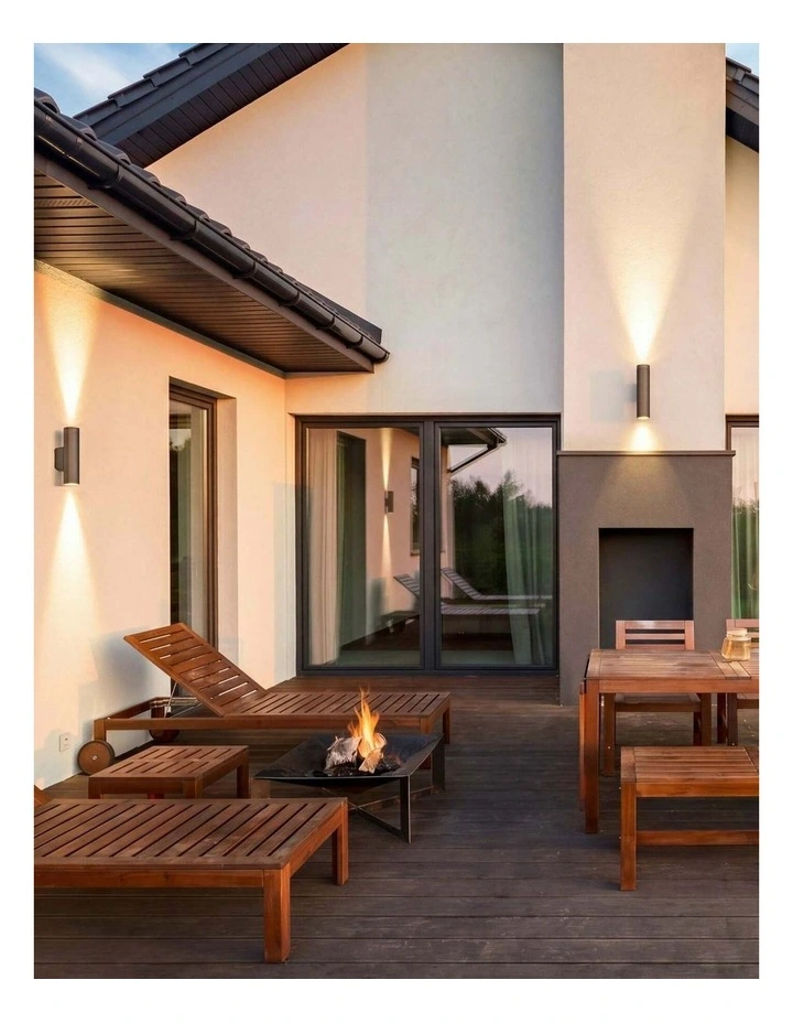 Octo GU10 Exterior Octagonal Up/Down Pillar Lights IP65 image 2
