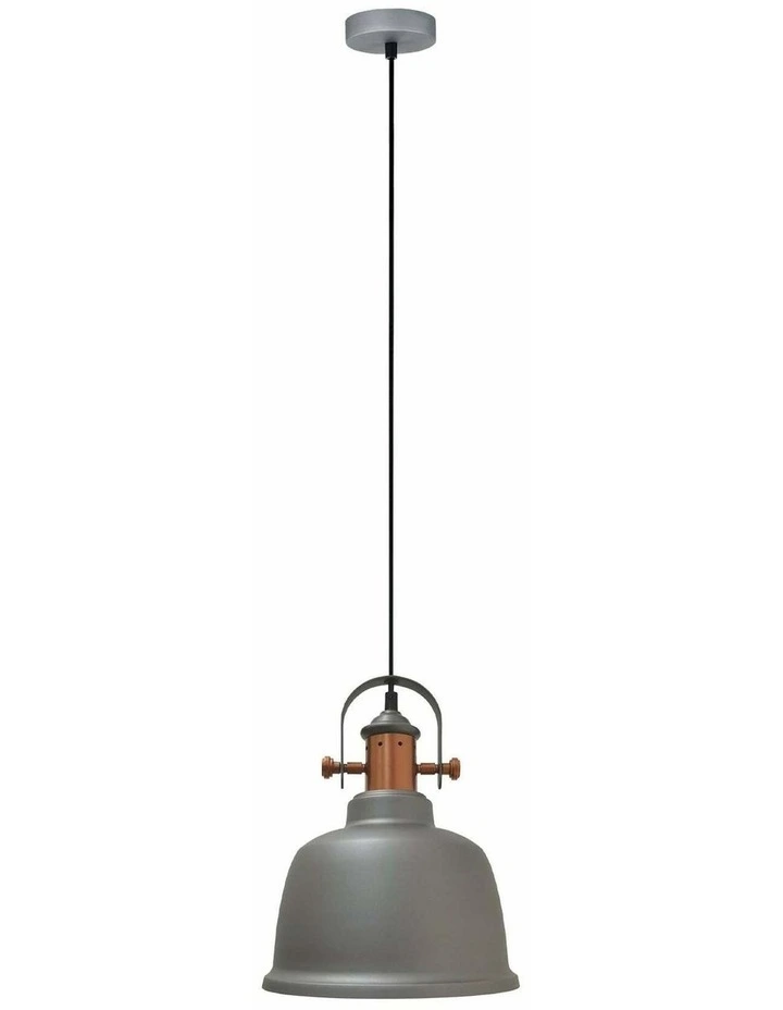 Alta Industrial Bell Shape With Copper Highlights Pendant Lights image 1