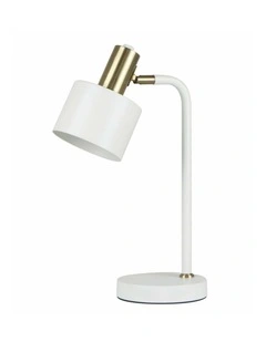 Flotar Interior Cylinder Iron Shade with Antique Brass Highlight Table Lamps