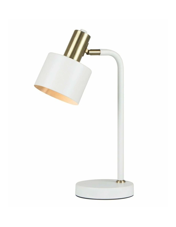 Flotar Interior Cylinder Iron Shade with Antique Brass Highlight Table Lamps image 3