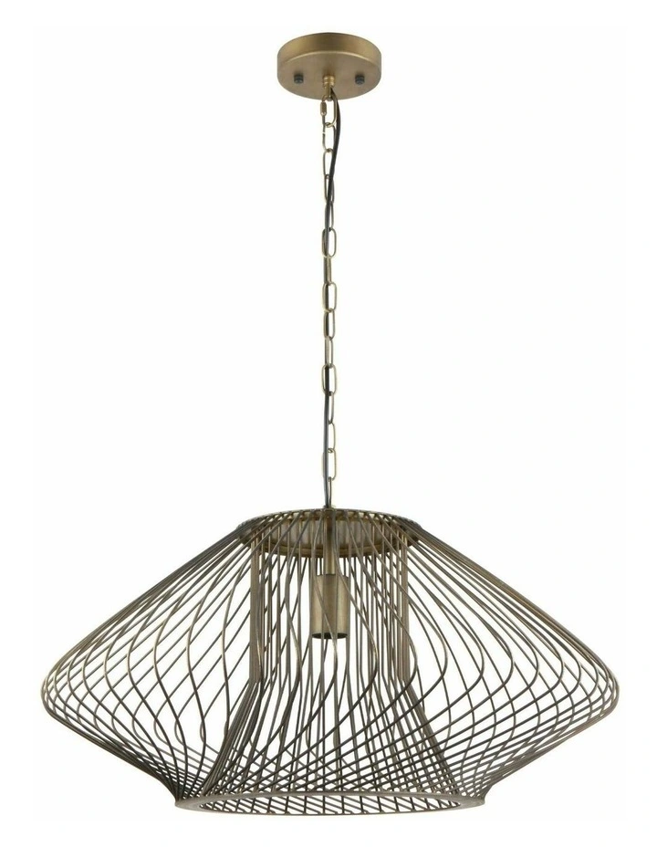 Parrilla Interior Oval Cage Iron Pendant Lights OD600mm image 1