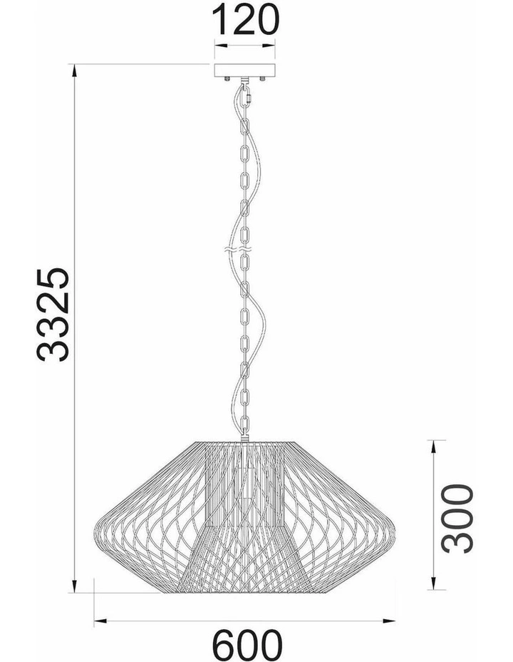 Parrilla Interior Oval Cage Iron Pendant Lights OD600mm image 3