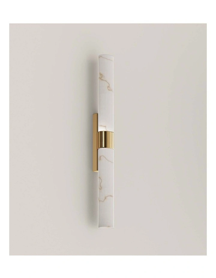 Flecha Interior Curved Faux Marble with Veining Effect Wall Lights image 2