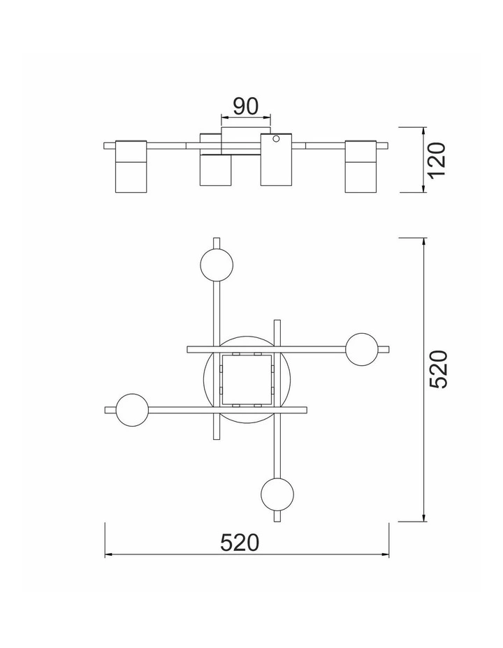 Tache Interior Spot Ceiling Lights (with Adjustable White Heads) IP20 image 2