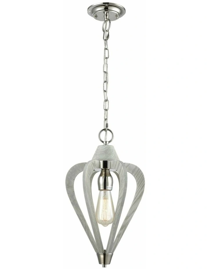 Senorita Rustic Small Tuscan Coffee Cherry / Winter Moss Wood Pendant Lights image 1