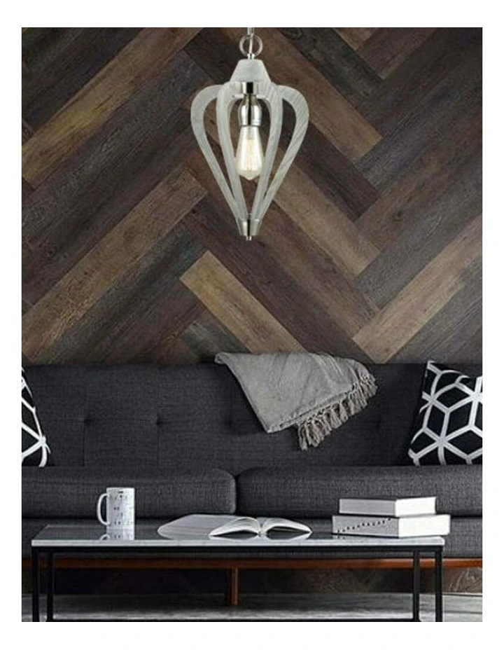 Senorita Rustic Small Tuscan Coffee Cherry / Winter Moss Wood Pendant Lights image 2