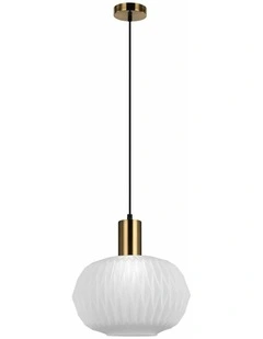 Papel Interior Pleated Opal Opaque / Translucent Dome Glass Pendant Lights
