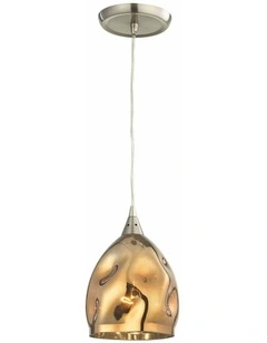 Ordito Abstract Chrome With Glass Ellipse Pendant Lights