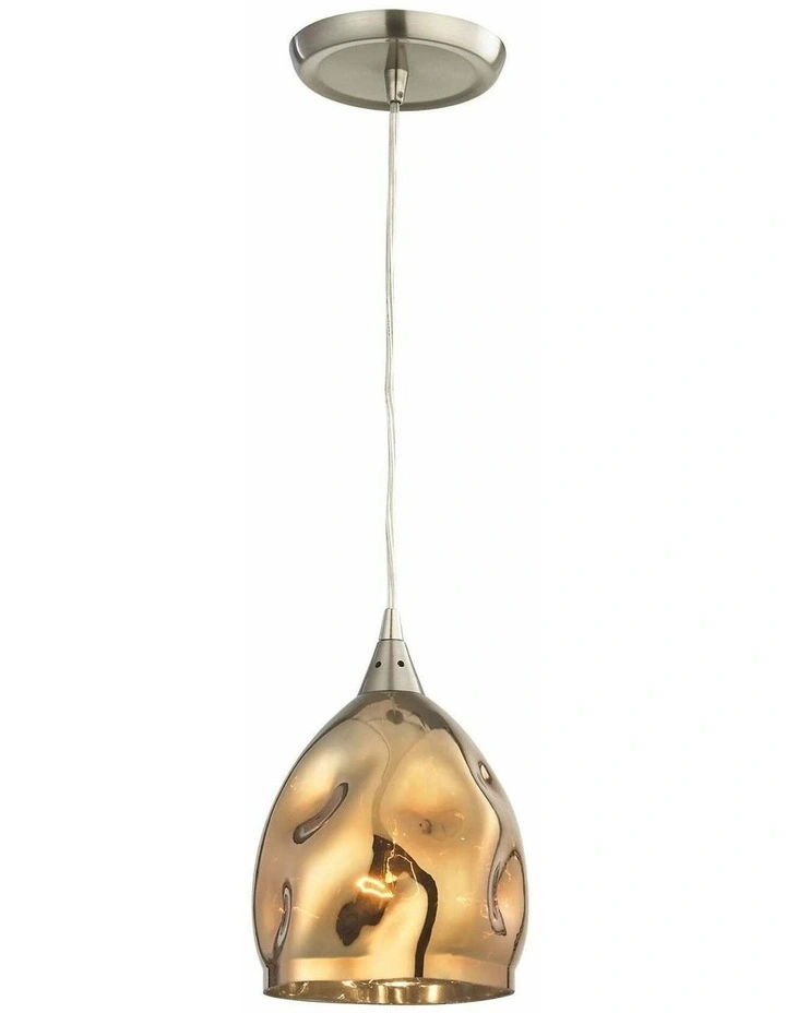 Ordito Abstract Chrome With Glass Ellipse Pendant Lights image 1