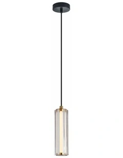 Freccia Interior LED Tri-CCT Glass with Curve Cylinder Pendant Lights