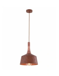 Oxido Interior Rustic Brown with Travertine Highlight Angled Dome Pendant Lights