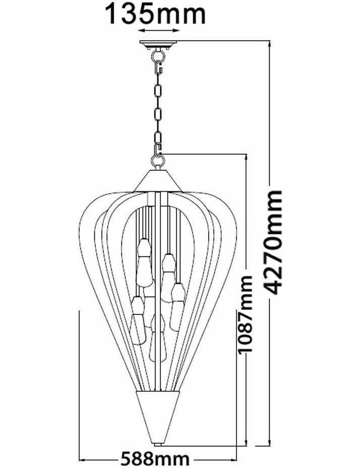 Senorita Rustic Large Tuscan Coffee Cherry /Winter Moss Wood Pendant Lights image 2