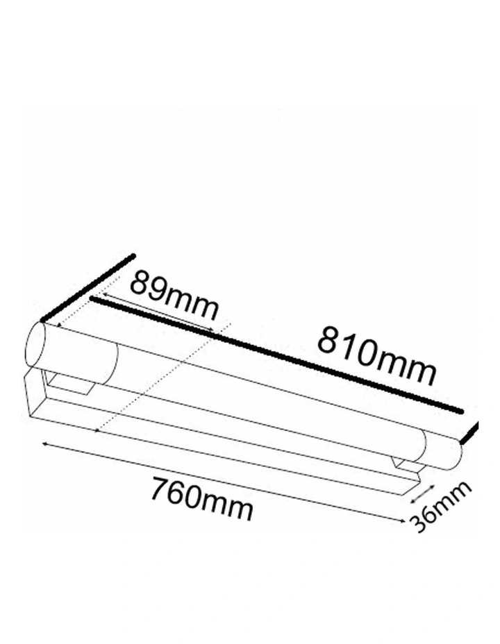 Vanity LED Interior Chrome Frosted Acrylic Diffuser Wall Lights image 3