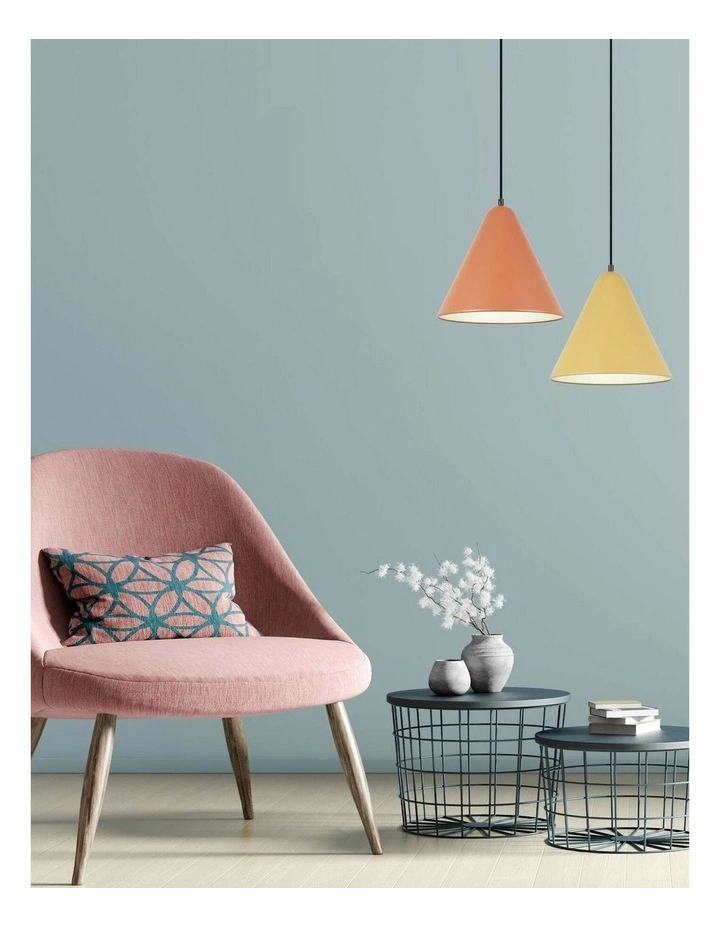 Konus Interior Iron Shade with Frosted Diffuser Pendant Lights image 2