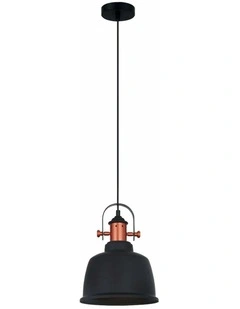Alta Industrial Bell Shape With Copper Highlights Pendant Lights