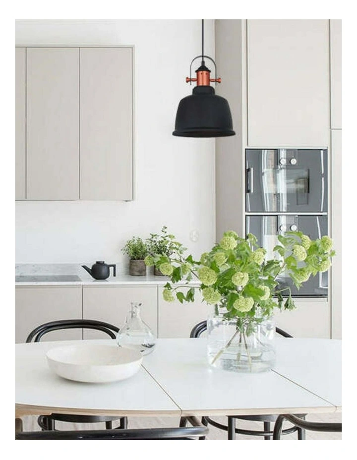Alta Industrial Bell Shape With Copper Highlights Pendant Lights image 3