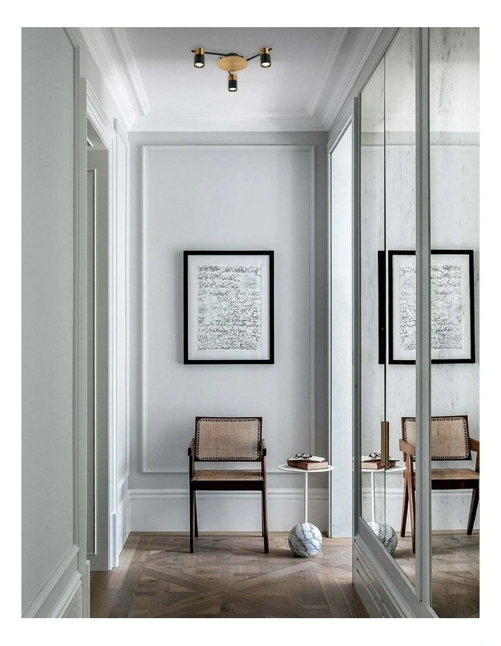 Tache Interior Spot Ceiling Lights (with Adjustable Black & Antique Brass Heads) IP20 image 3
