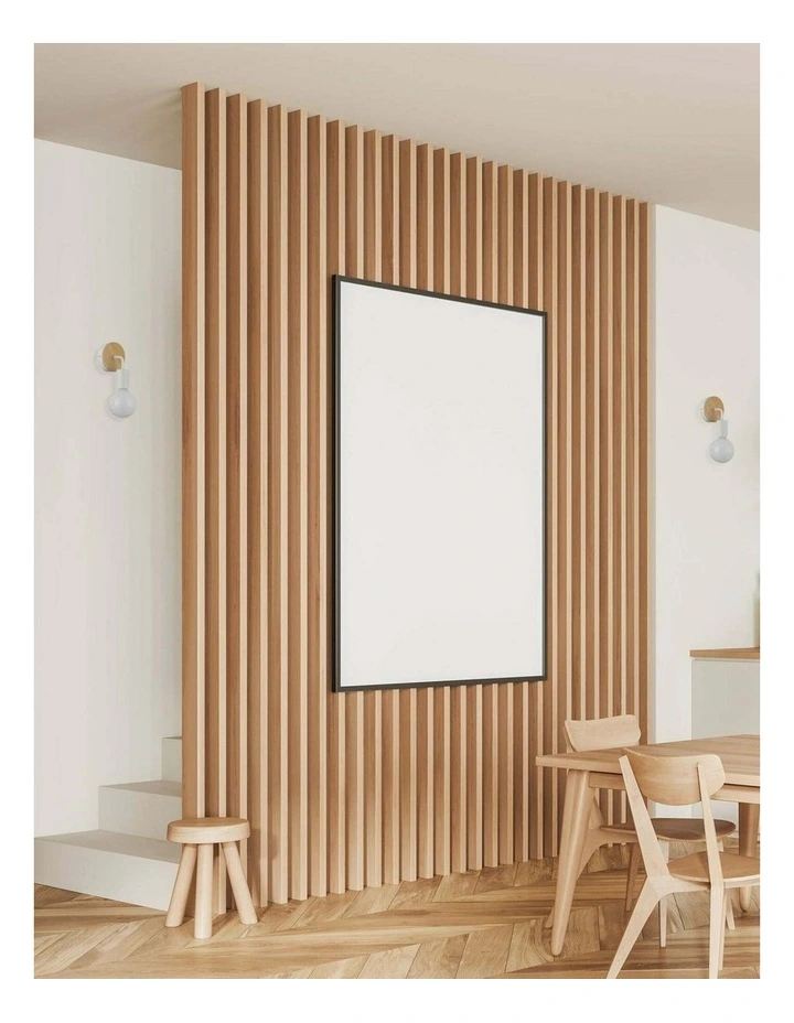 Solo Interior Iron Bracket with Round Wood Highlight Wall Lights image 2