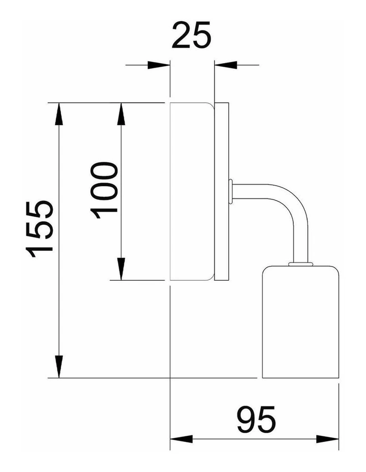 Solo Interior Iron Bracket with Round Wood Highlight Wall Lights image 3