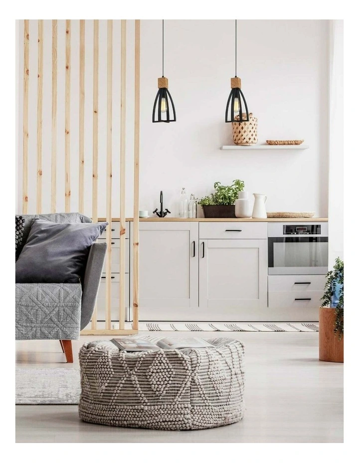 Faro Wood Convex Cone Pendant Lights image 2