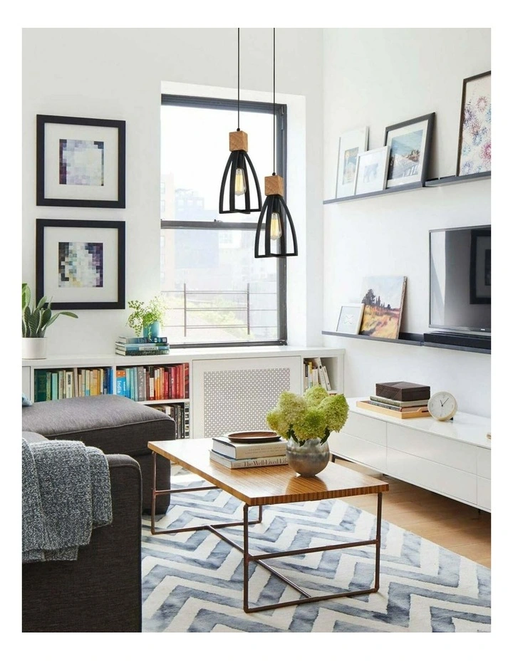 Faro Wood Convex Cone Pendant Lights image 3