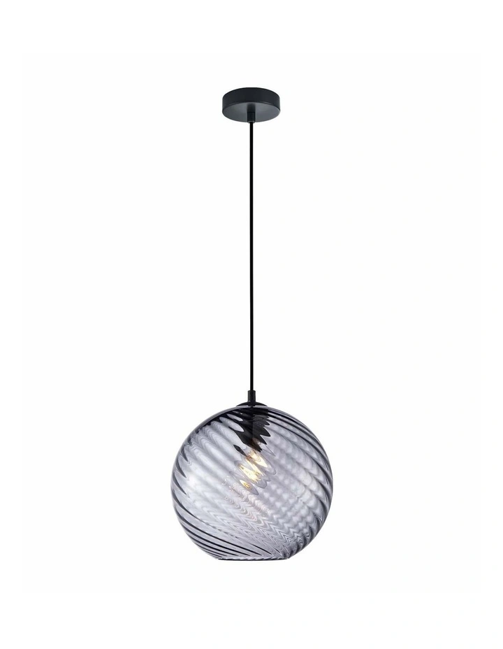 Espiral Interior Wine Glass Shade Wavy Finish Round Pendant Lights image 1