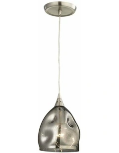 Ordito Abstract Chrome With Glass Ellipse Pendant Lights