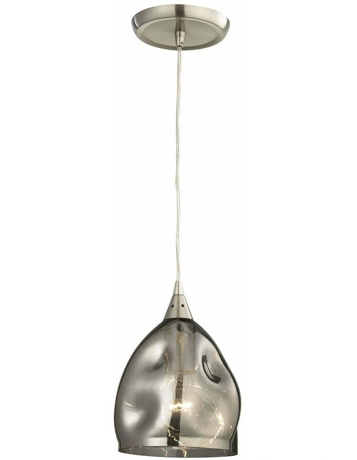 Ordito Abstract Chrome With Glass Ellipse Pendant Lights image 1
