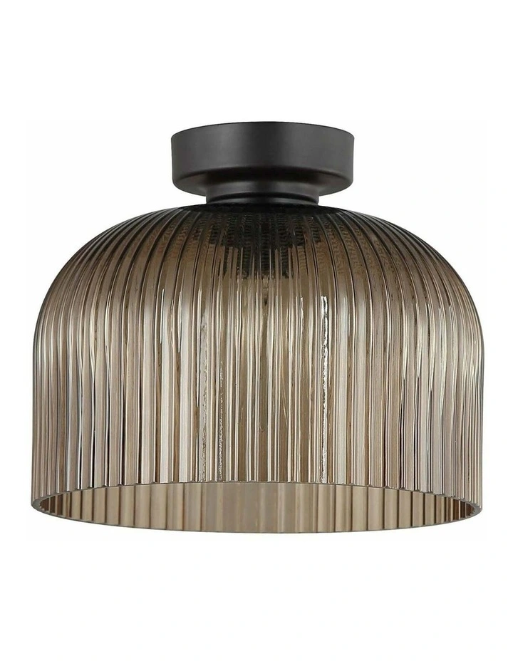 Vintaj D.I.Y. Dome Ribbed Glass Batten Fix Ceiling Lights image 1