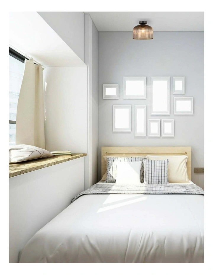 Vintaj D.I.Y. Dome Ribbed Glass Batten Fix Ceiling Lights image 2