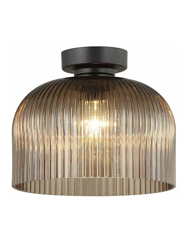 Vintaj D.I.Y. Dome Ribbed Glass Batten Fix Ceiling Lights image 3