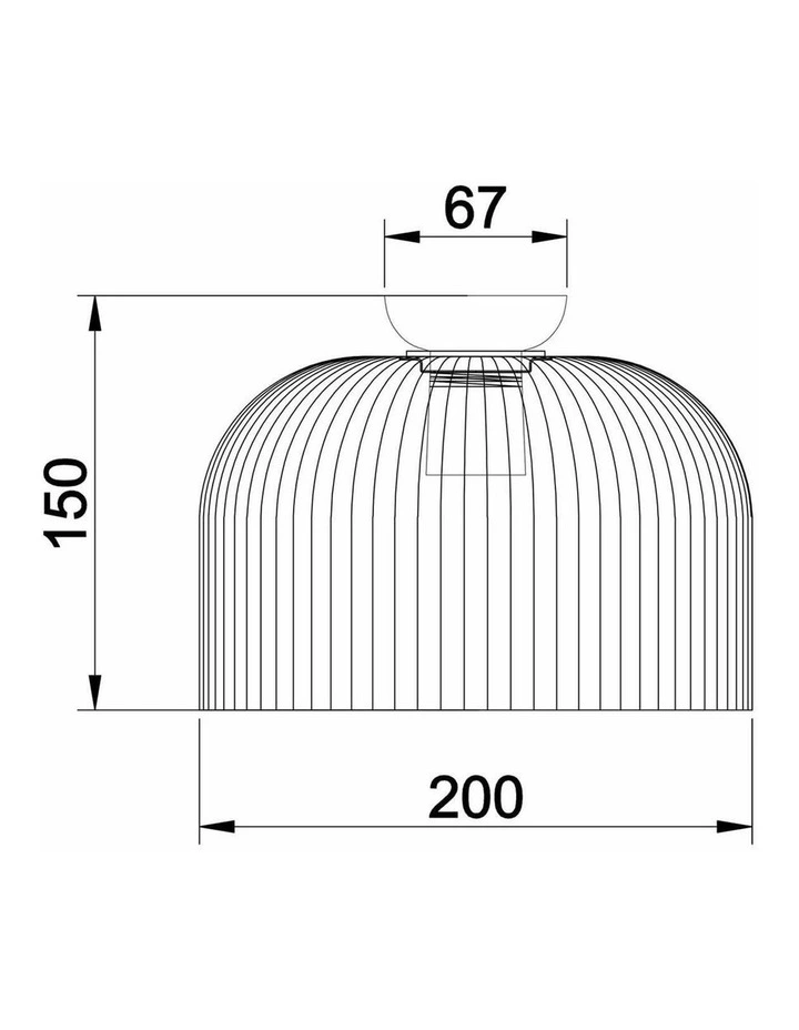 Vintaj D.I.Y. Dome Ribbed Glass Batten Fix Ceiling Lights image 4