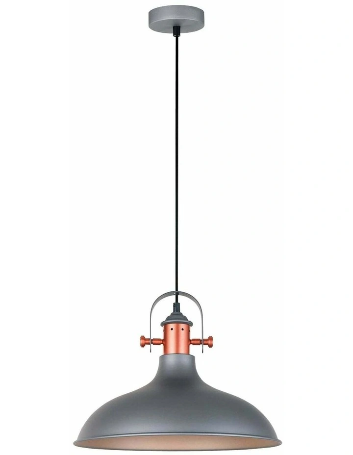 Narvik Industrial Scandinavian Dome Shape With Copper Plating Pendant Lights image 1