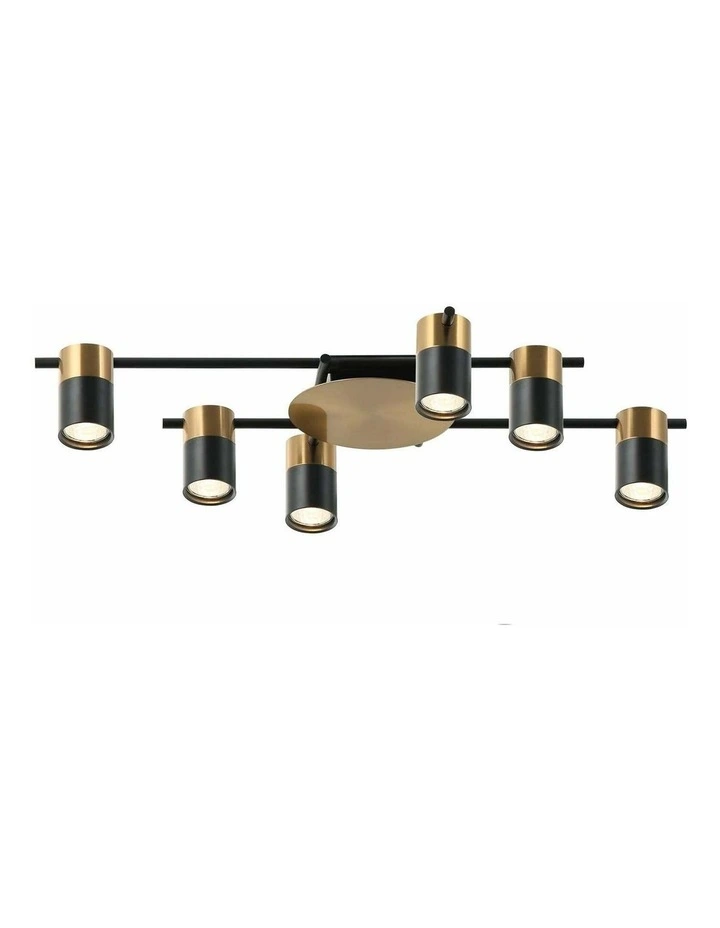 Tache Interior Spot Ceiling Lights (with Adjustable Black & Antique Brass Heads) IP20 image 1