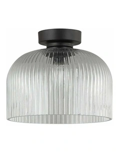 Vintaj D.I.Y. Dome Ribbed Glass Batten Fix Ceiling Lights