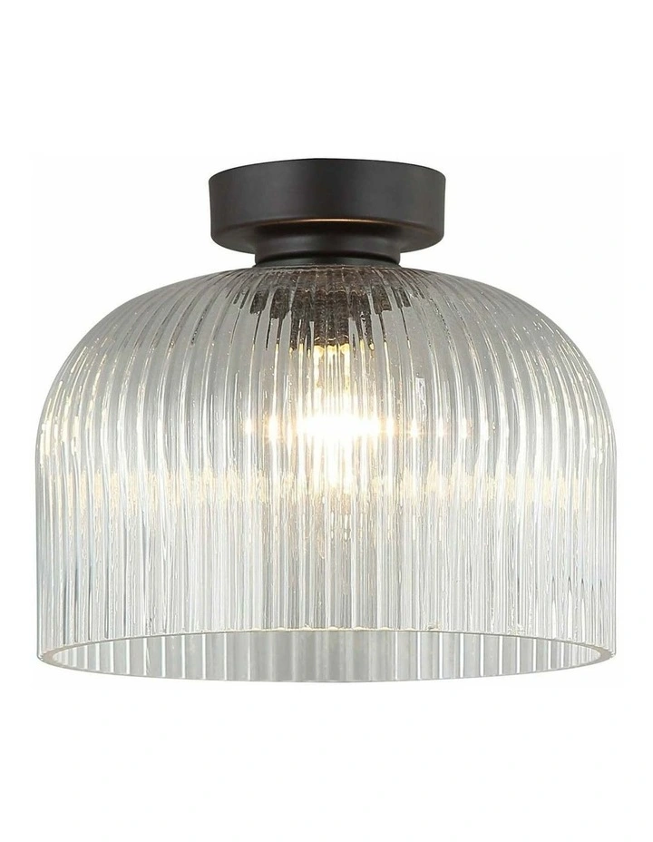 Vintaj D.I.Y. Dome Ribbed Glass Batten Fix Ceiling Lights image 2