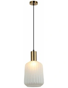 Papel Interior Pleated Opal Opaque / Translucent Jar Glass Pendant Lights