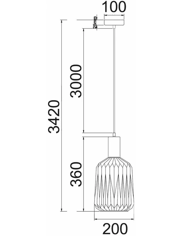 Papel Interior Pleated Opal Opaque / Translucent Jar Glass Pendant Lights image 3