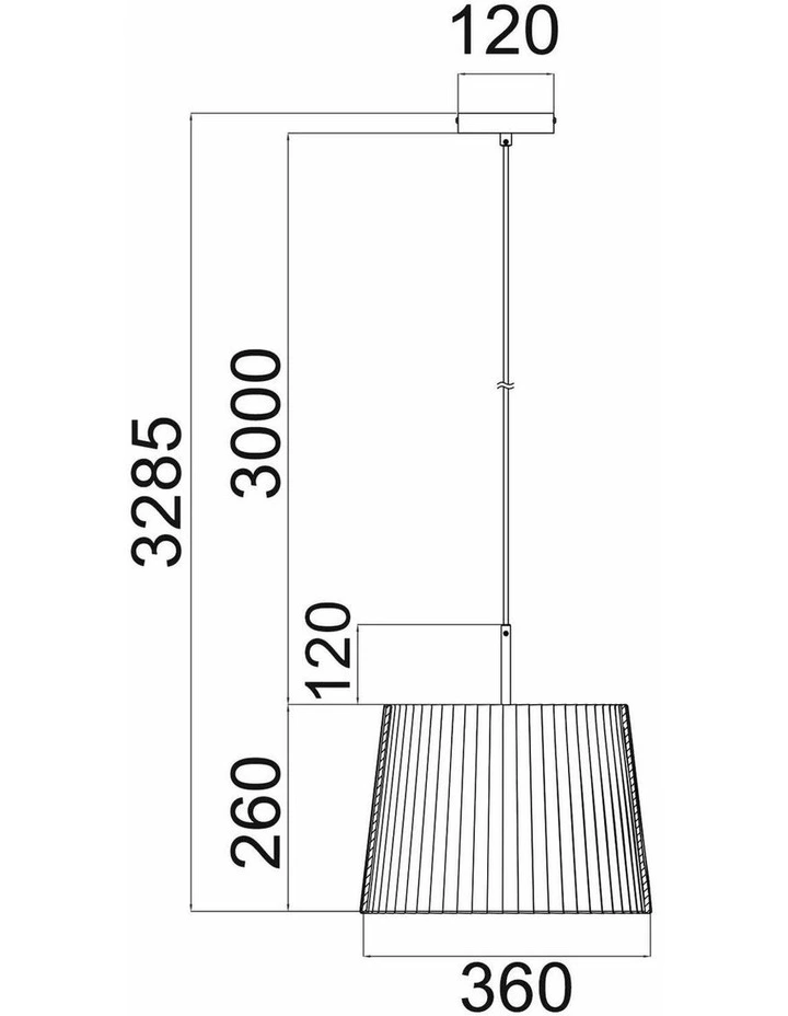 Prega Interior Slanted Pleated Fabric Shade Pendant Lights image 5