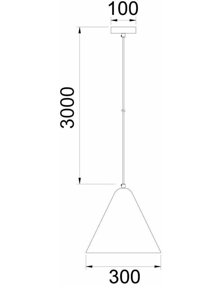 Konus Interior Iron Shade with Frosted Diffuser Pendant Lights image 2