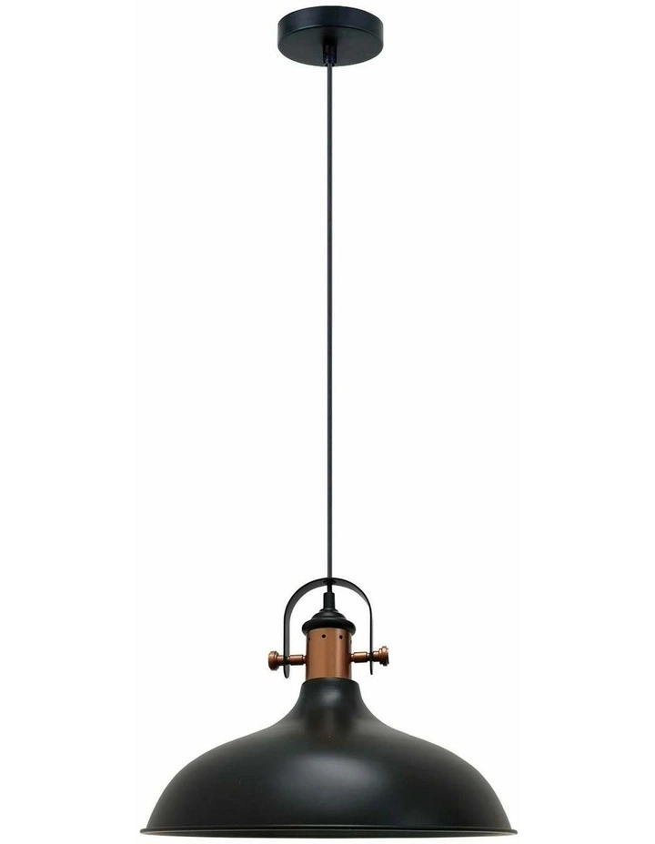 Narvik Industrial Scandinavian Dome Shape With Copper Plating Pendant Lights image 1