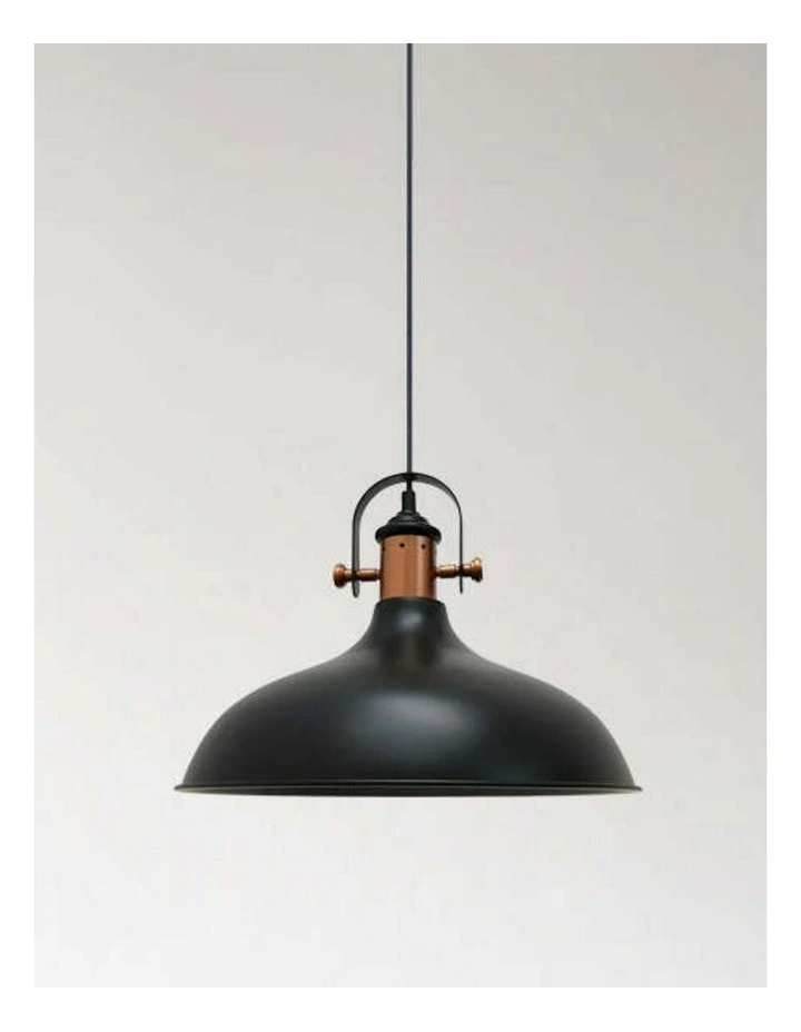 Narvik Industrial Scandinavian Dome Shape With Copper Plating Pendant Lights image 2